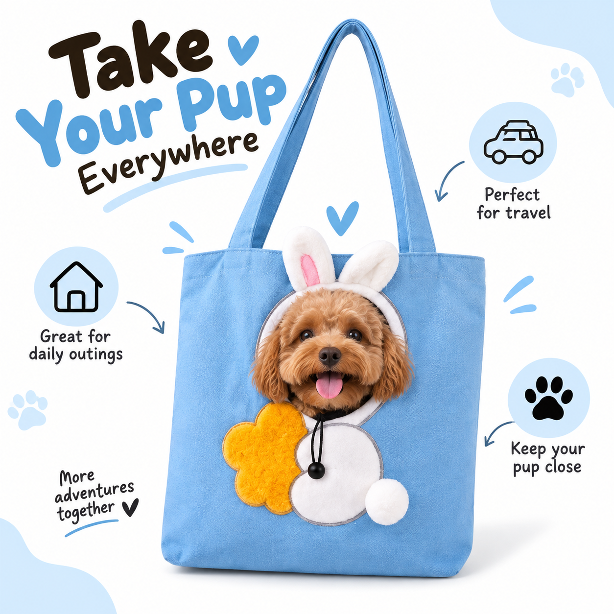 Bolso para transportar perros pequeños